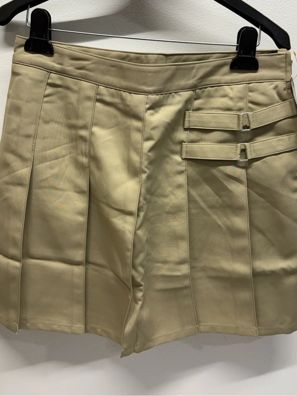 Pleated Khaki school uniform Shorts-Skirt Girls size 14 1/2 Plus